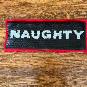 Naughty or Nice Reversible Sequins Christmas Large Sequin Patch